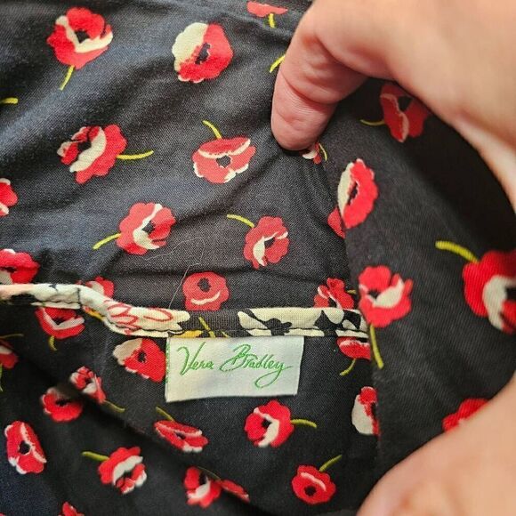 Vera Bradley Poppy Fields Quilted Fabric Crossbody Bag Floral RETIRED - Picture 10 of 12
